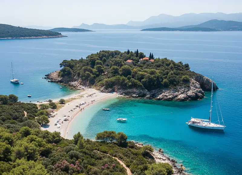 Badebucht in der Kvarner Bucht in Kroatien